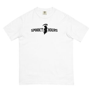 Spooky Hours White heavyweight t-shirt