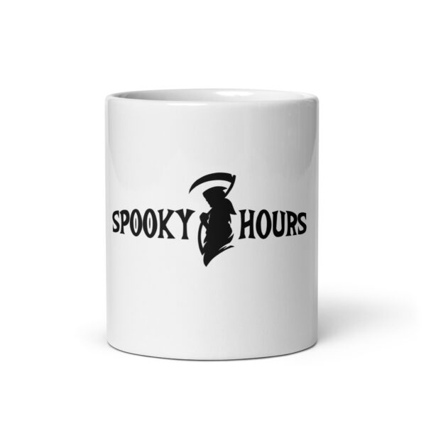 Spooky Hours White glossy mug